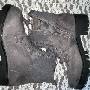 Gray boots